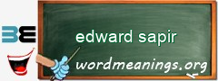 WordMeaning blackboard for edward sapir